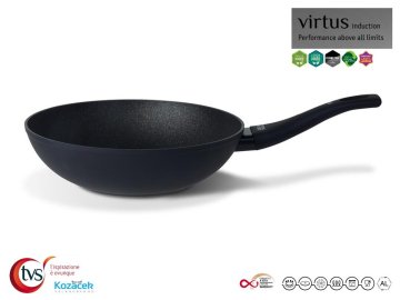 TVS WOK ponev z neprijemljivo prevleko ¤28cm VIRTUS vključno z indukcijo