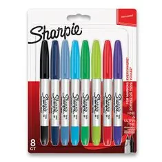 Sharpie Permanentni marker Twin Tip komplet 8 barv