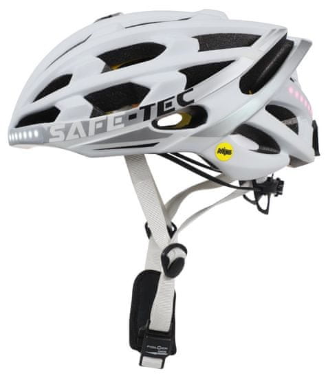 CEL-TEC Čelada SAFE-TEC Smart Bluetooth/ Repro/ MIPS/ TYR3 White XL