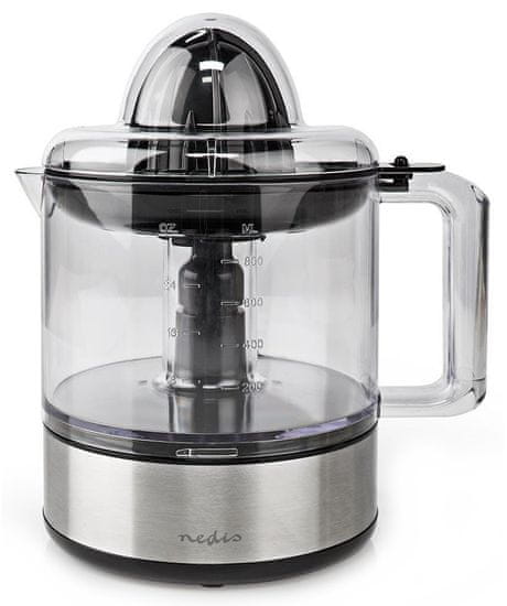 Nedis stiskalnica za agrume KAJC110CBK/ prostornina 0,8 l/ moč 30 W/ črno-srebrna