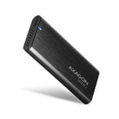 AXAGON EEM2-SBC Superspeed+ USB-C - M.2 SATA SSD, zunanja kovinska škatla za M.2 SATA SSD, brez vijakov