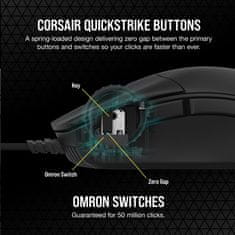 Corsair gaming miška M65 RGB ULTRA Backlit RGB LED Silver ALU black