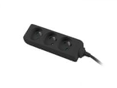 Lanberg Podaljševalni kabel PS0, 3 vtičnice, 3 m, črn