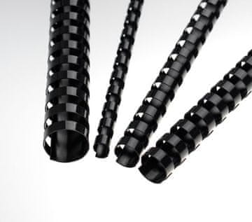 Fellowes Plastični hrbtni del 8 mm, črn