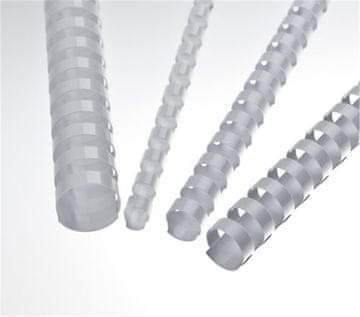 Fellowes Plastični hrbtni del 6 mm, bele barve