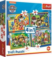 Trefl Puzzle Tlapková patrola - Počitnice 4v1