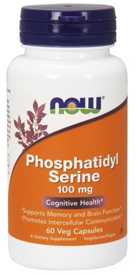 NOW Foods Fosfatidil serin (fosfatidilserin), 100 mg, 60 zeliščnih kapsul