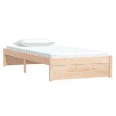 Vidaxl Posteljni okvir iz trdnega lesa 90x200 cm
