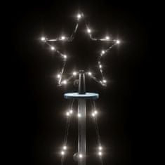 Greatstore Božično drevo s konico 108 hladno belih LED diod 180 cm