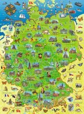 Ravensburger Puzzle Barvni zemljevid Nemčije XXL 200 kosov