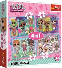 Trefl Puzzle LOL Surprise: Meet the dolls 4v1 (35,48,54,70 kosov)