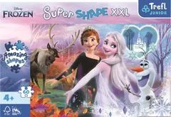 Trefl Puzzle Super Shape XXL Ledeno kraljestvo 2: Plešoče sestre 60 kosov