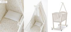 AZZURA design  zibelka SAND s posteljnino, bela