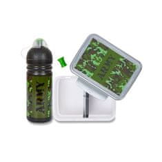 Zdravá lahev Komplet Zdrava steklenička 0,7 l in Zdrava malica Army
