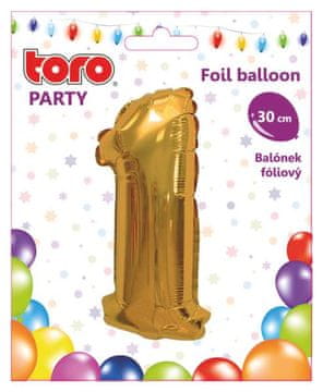 Toro PISMENO V BALONU 1, 30 cm, MATNO ZLATO