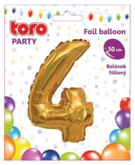 Toro PISMENO V BALONU 4, 30 cm, MATNA ZLATA