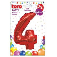 Toro BALON XL, ŠTEVILKA 4, 60 CM, MAT RDEČA
