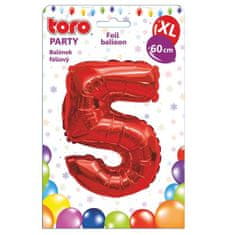 Toro BALON XL, ŠTEVILKA 5, 60 CM, MAT RDEČA