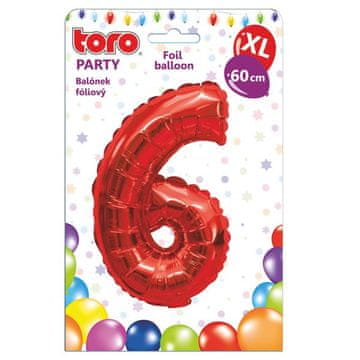 Toro BALON XL, ŠTEVILKA 6, 60 CM, MAT RDEČA