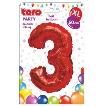 Toro BALON XL, ŠTEVILKA 3, 60 CM, MAT RDEČA
