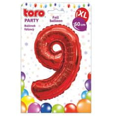 Toro BALON XL, ŠTEVILKA 9, 60 CM, MAT RDEČA