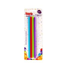 Toro SILIKONSKE SLAMICE 4 KOSI + ČISTILO ZA SLAMICE, 20 CM
