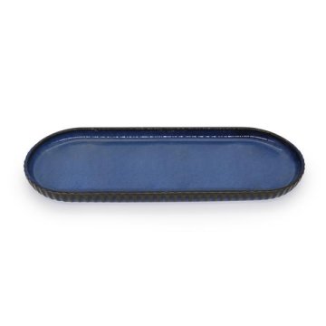 Toro KROŽNIK 36CMX13,5CM KAMNITA POSODA MODRA