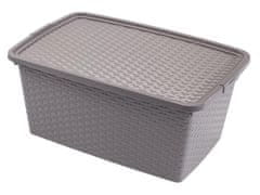 Heidrun Škatla za shranjevanje s pokrovom, 20L, PLAST, 43X32X22CM