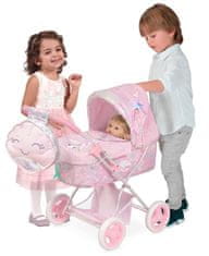 DeCuevas Zložljiv voziček za lutke z nahrbtnikom in dodatki 60 cm