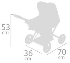 DeCuevas Zložljiv voziček za lutke 3 v 1 z vrečko za prenašanje