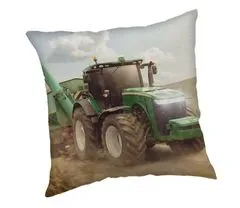 Jerry Fabrics Vzglavnik Traktor zelena Poliester, 40/40 cm