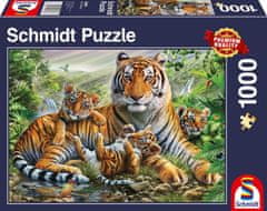 Schmidt Puzzle Tigrica in mladiči 1000 kosov