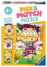 Puzzle Mix&amp;Match: Pisana obleka 3x24 kosov