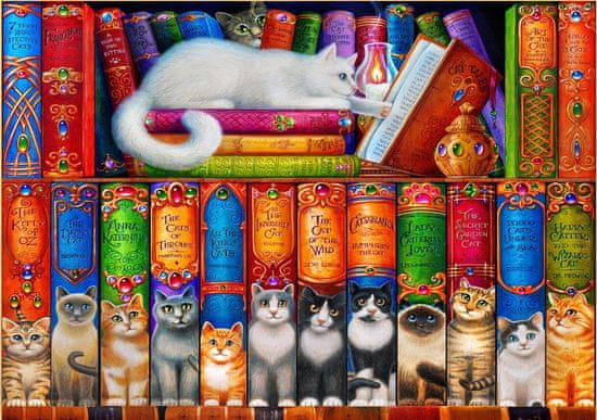 BLUEBIRD Cat Library Puzzle 1000 kosov