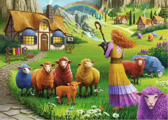 Ravensburger Wool Shop Puzzle Srečna ovca 1000 kosov