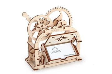 UGEARS 3D lesena mehanska sestavljanka Business Card Box