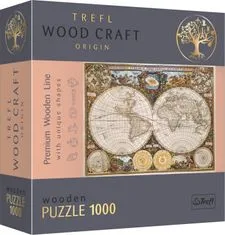 Trefl Wood Craft Origin Puzzle Starodavni zemljevid sveta 1000 kosov