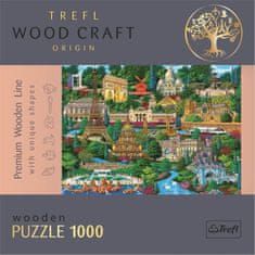 Trefl Wood Craft Origin Puzzle Znana mesta Francije 1000 kosov