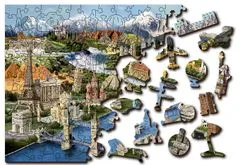 Wooden city Lesena sestavljanka Svetovni spomeniki 2v1, 75 kosov ECO