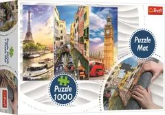 Trefl Sestavljanka Kolaž mest Pariz-Benecije-London 1000 kosov + podloga za sestavljanko