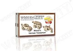 Wooden city 3D Puzzle Mini Set Widgets: Zgodovinska vozila 35 kosov