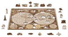 Wooden city Lesena sestavljanka Starodavni zemljevid sveta 2v1, 75 kosov ECO