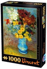 D-Toys Puzzle Cvetje v modri vazi 1000 kosov