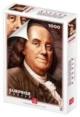 D-Toys DEICO Presenečenje puzzle Karikatura Benjamina Franklina 1000 kosov