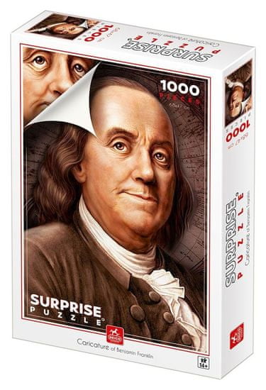 D-Toys DEICO Presenečenje puzzle Karikatura Benjamina Franklina 1000 kosov