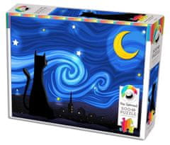 Cobble Hill Cat Starry Night Puzzle 500 kosov
