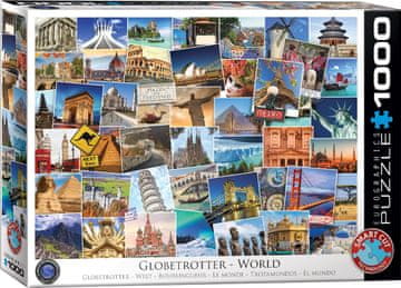 EuroGraphics Puzzle Globetrotter - ves svet 1000 kosov