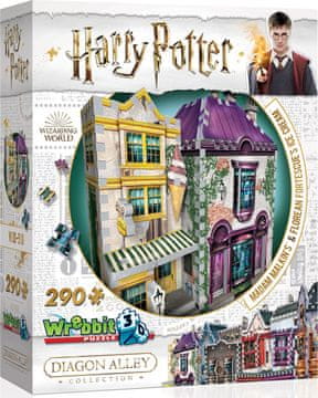 Wrebbit Harry Potter: Madam Malkin in sladoledarna Florea 3D sestavljanka 290 kosov