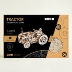 Robotime 3D Lesena mehanska sestavljanka Traktor