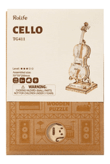 Robotime lesena 3D sestavljanka Violončelo